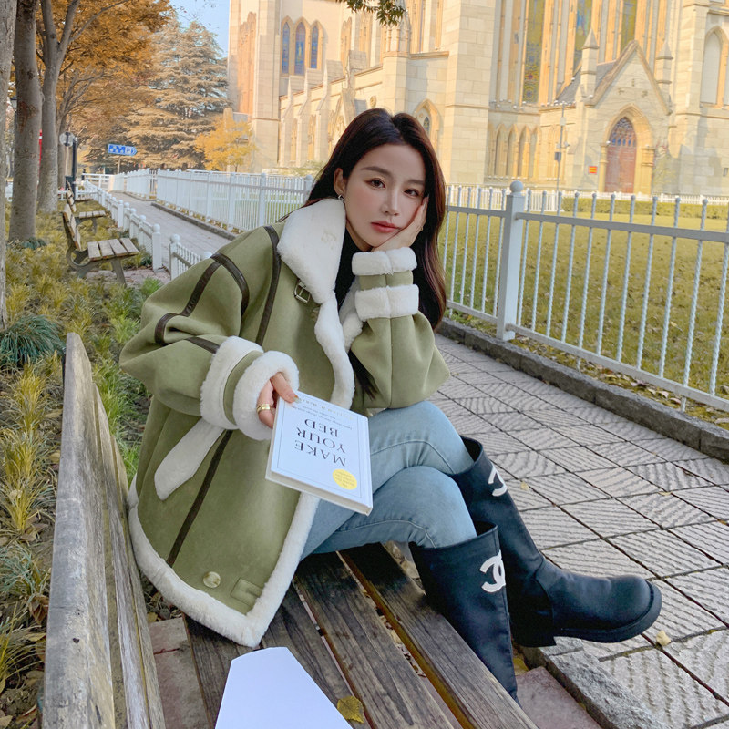 26新款冬装皮毛一体外套